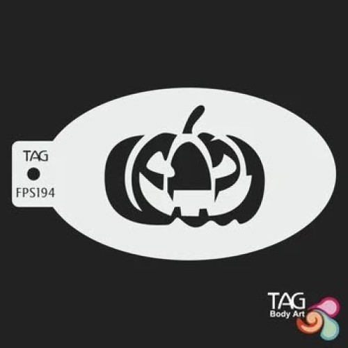 Tag Body Art Stencil Pumpkin Grin